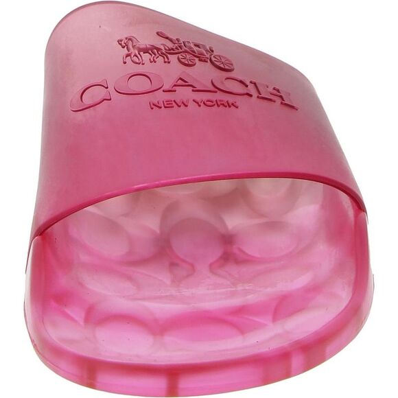 Coach Womens Ulyssa Rubber Slide Pink Flat Pool Slides Slide Sandals New - Picture 2 of 3